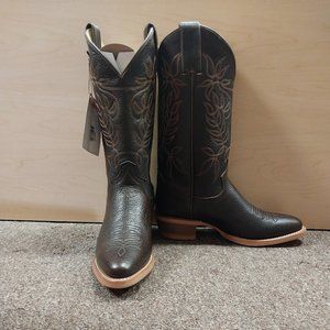 Justin Women's Rosey Espresso Cowhide Cowboy Boot